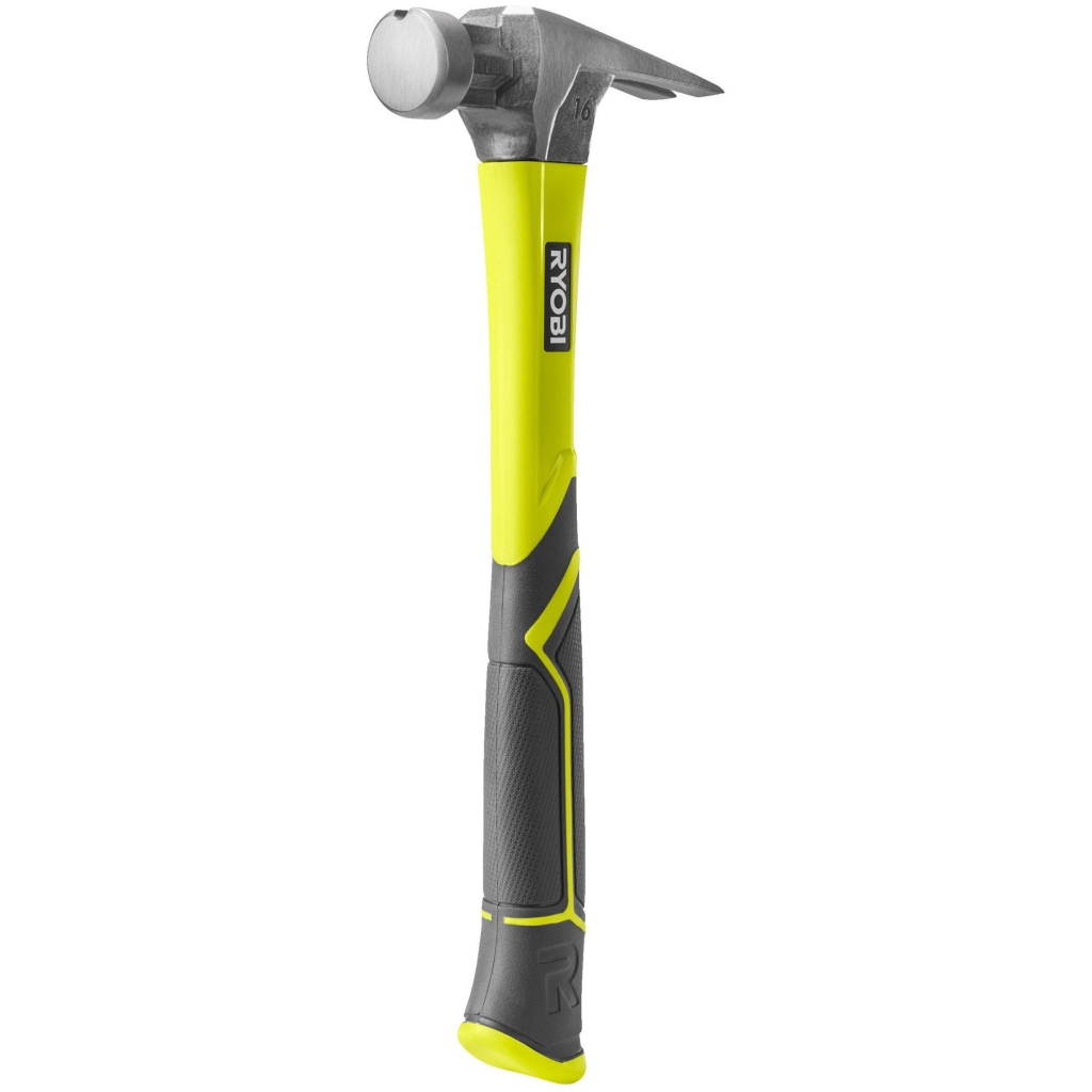 Молоток Ryobi RH16FSS, 450г, рукоятка зі скловолокна, цвяходер, магнітний тримач (5132005333) - изображение 2