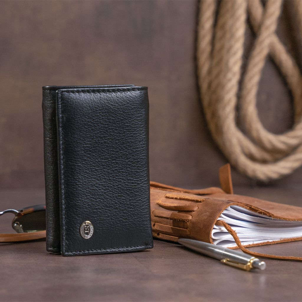 Портмоне ST Leather Зі шкіри Чорне (19331) - зображення 10