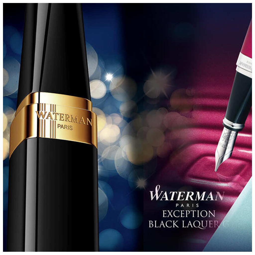 Ручка пір'яна Waterman EXCEPTION Ideal Black GT FP F (11 027) - зображення 6