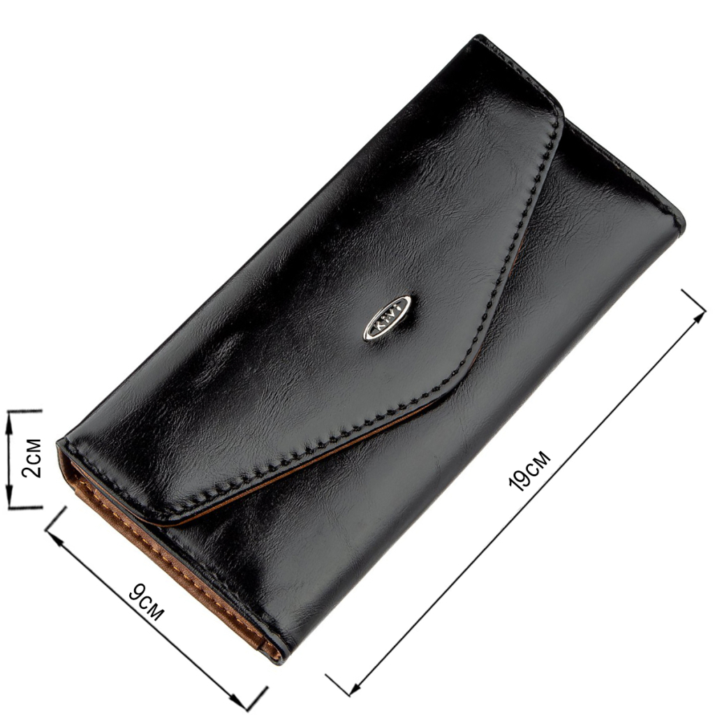 Гаманець Kivi З гладкої екошкіри Чорний (19073) - зображення 3