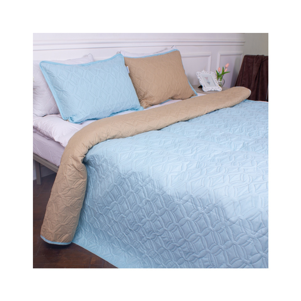 Покривало MirSon Elegantly Line №7014 Ocean Waves 180х210 см (2200005374603) - зображення 1