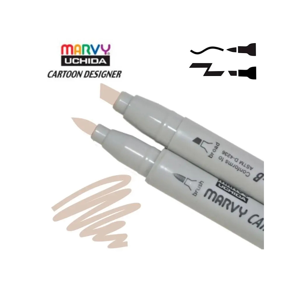 Художній маркер Marvy двосторонній 1900B-S Сірий світлий (752481291391) - зображення 1