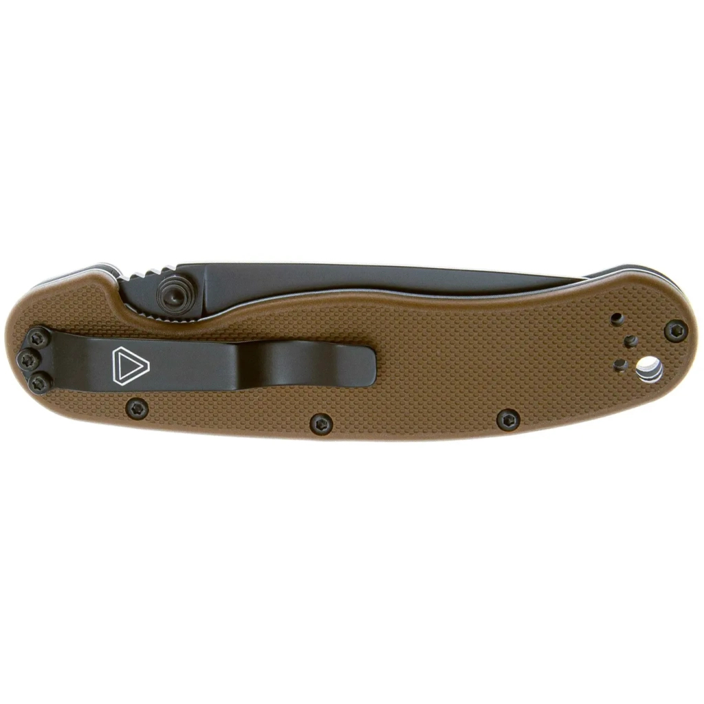 Ніж Ontario Knife RAT II AUS-8 Coyote Brown, Black Blade (ON8861CB) - зображення 4
