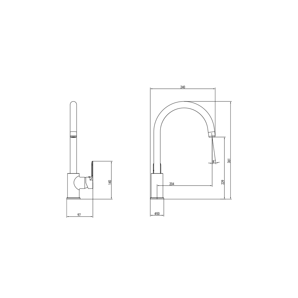 Змішувач Corso RIVA DE-4B139C (9629100) - зображення 5