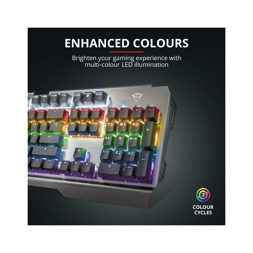 Клавіатура Trust GXT877 Scarr Mechanical RU Cherry MX Red USB (23723) - зображення 10