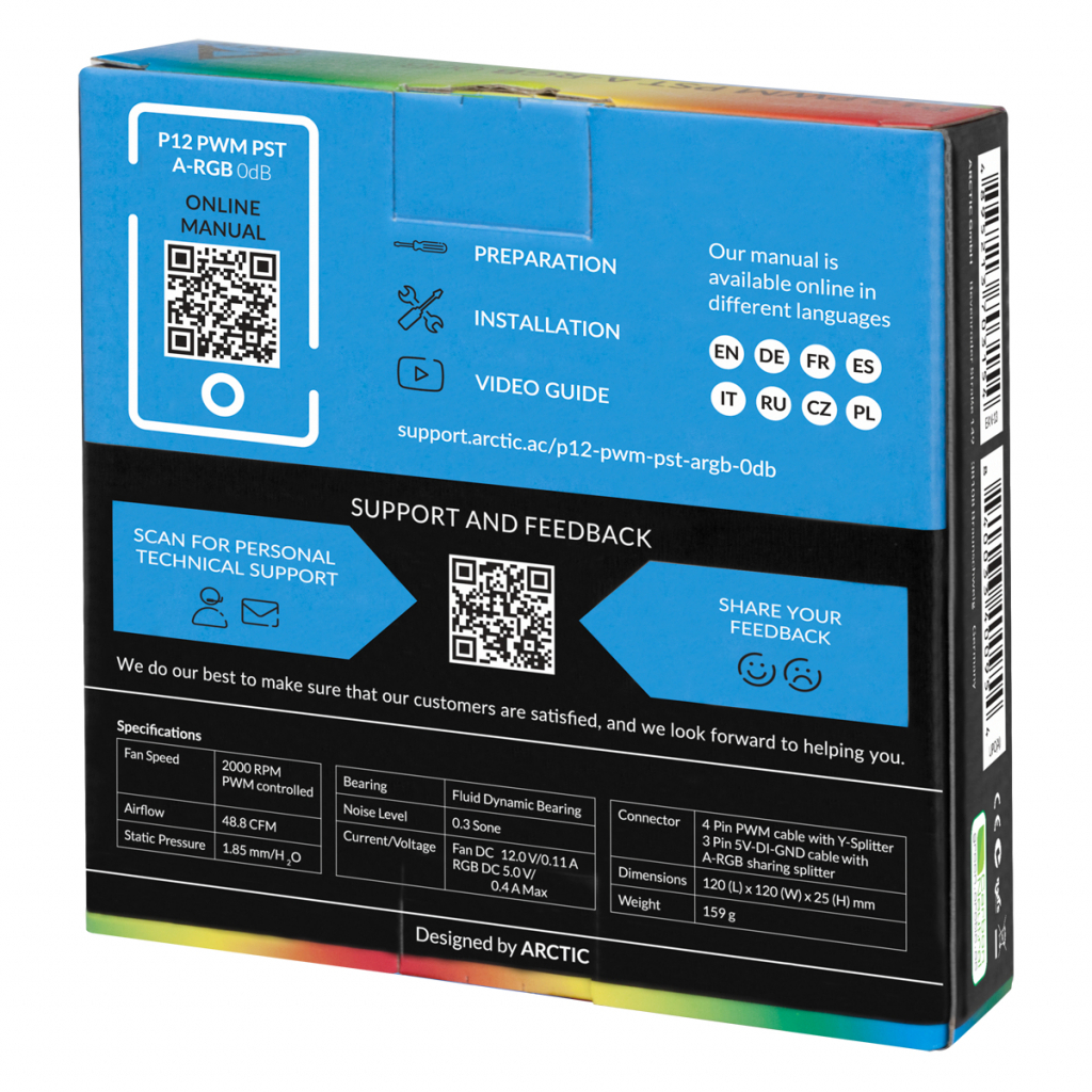 Кулер до корпусу Arctic P12 PWM PST A-RGB (ACFAN00231A) - зображення 5