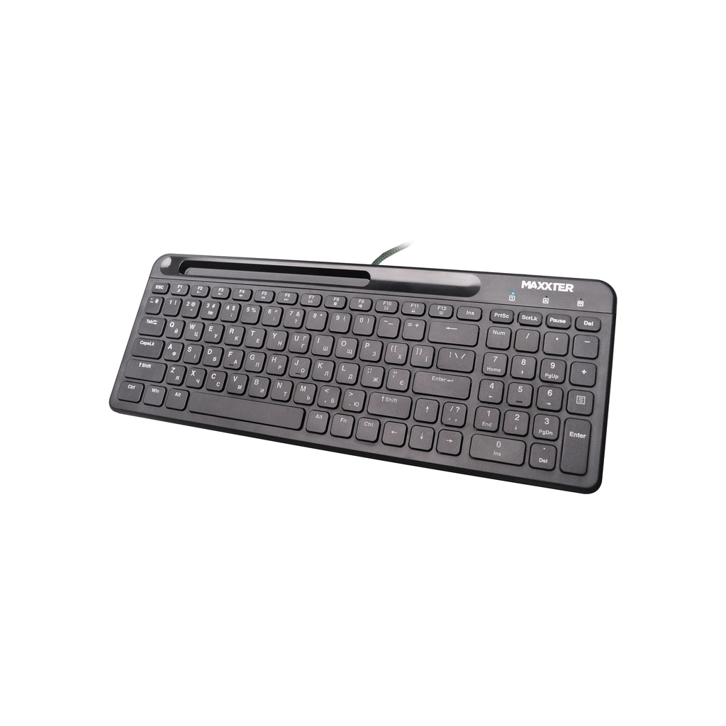 Клавіатура Maxxter KB-01B-UA USB Black (KB-01B-UA) - зображення 2