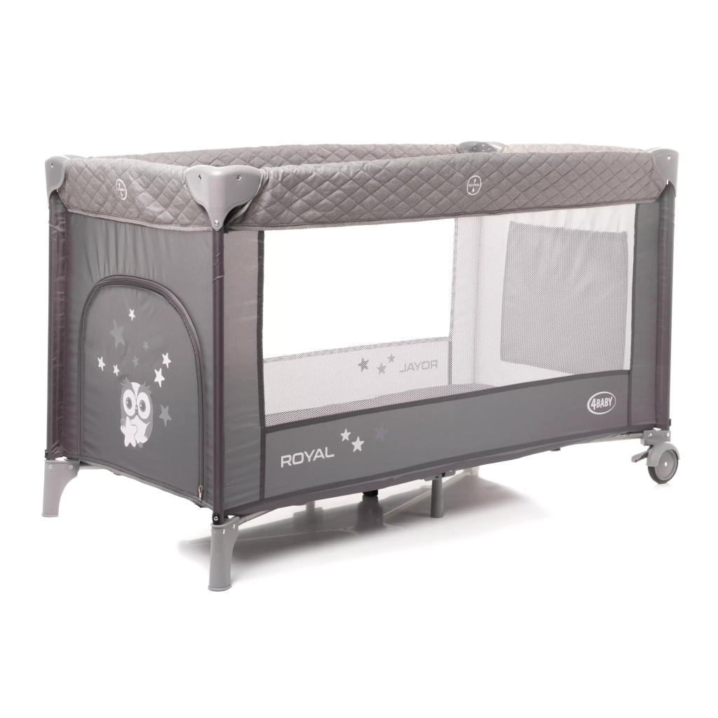 Дитячий манеж 4Baby Royal Сірий (4RO1) - зображення 1