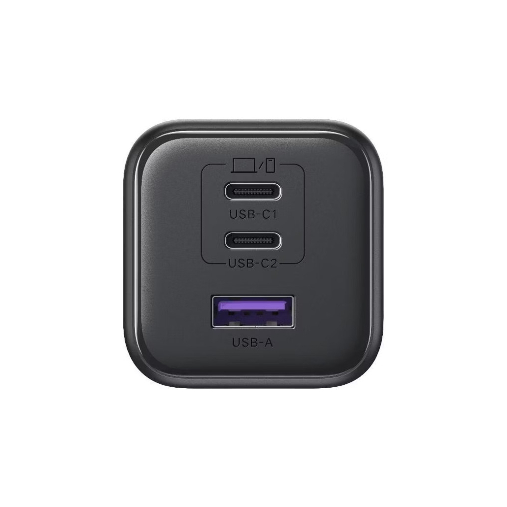 Зарядний пристрій Ugreen 2xUSB-C PD45W + 1xUSB QC3.0 GaN X527 gray (65156B) - зображення 5