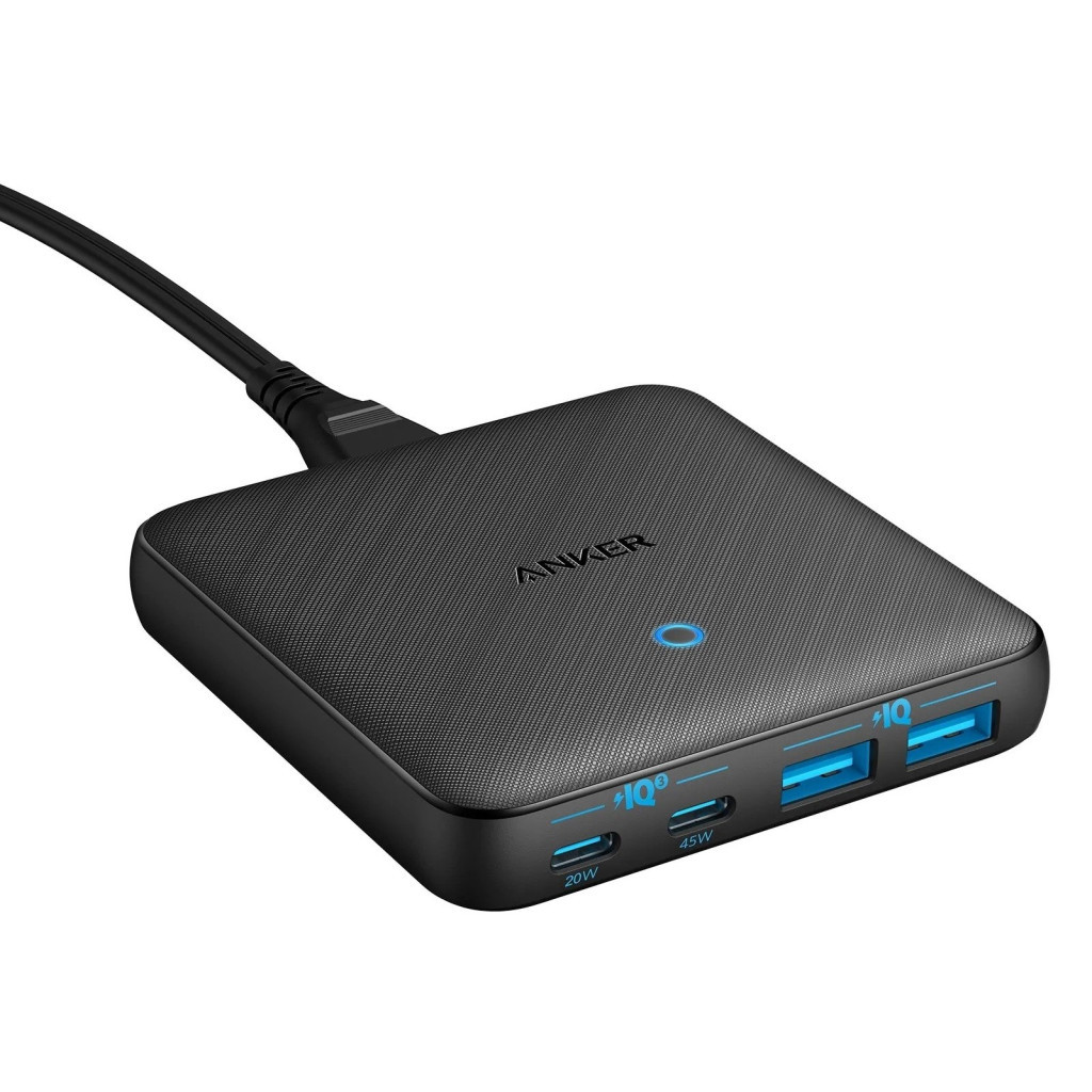 Зарядний пристрій Anker PowerPort 543 Atom III Slim 4 - 65W 22xUSB-C PIQ3.0 (A2046G12) - зображення 1