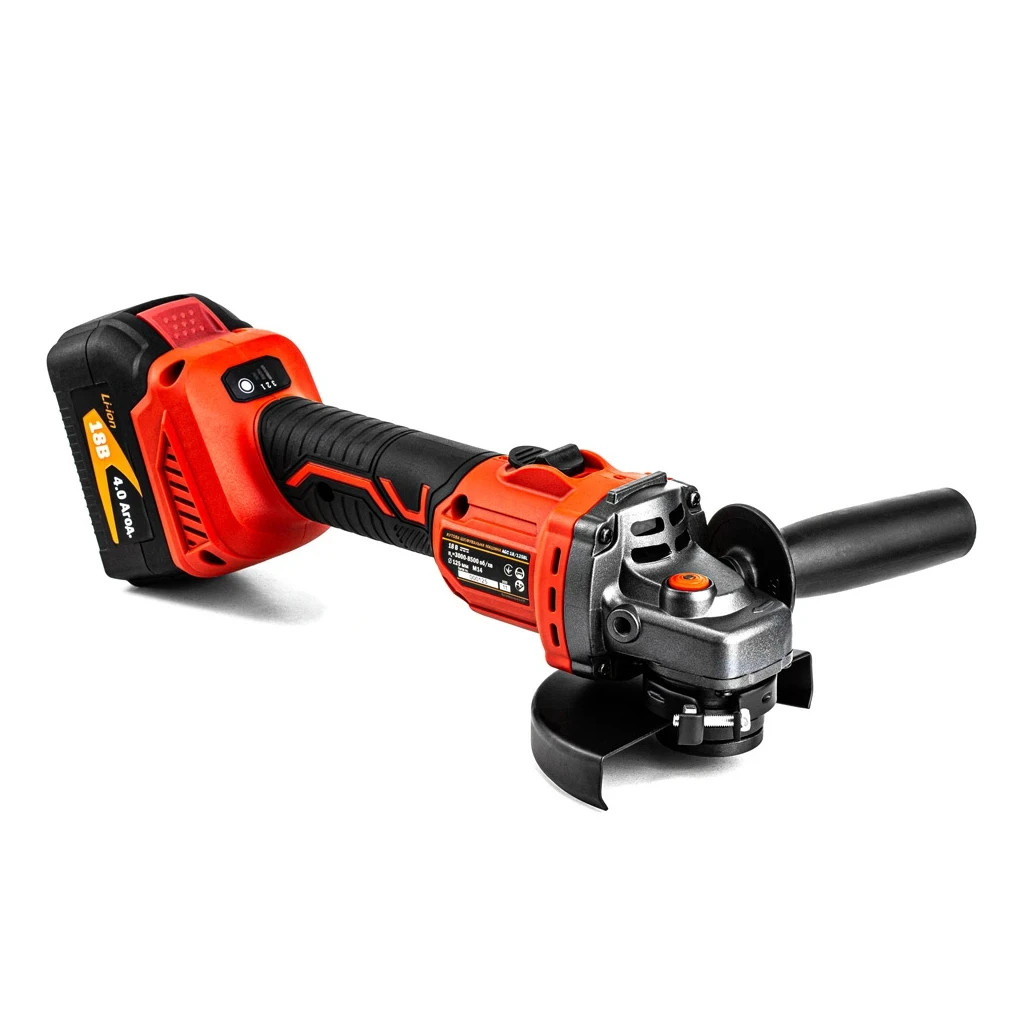 Шліфувальна машина GTM AGC18/125BL, 125мм, 18В, 3000-8500об/хв, 2x4Ah (AGC18/125BL) - зображення 4