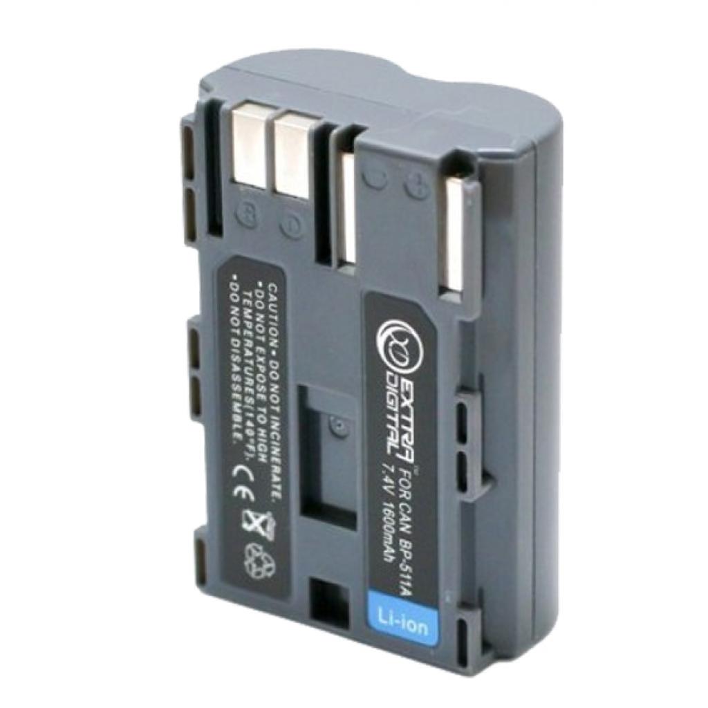 Акумулятор до фото/відео Extradigital Canon BP-511, BP-511A, BP-512, BP-514 (BDC2406) - зображення 2
