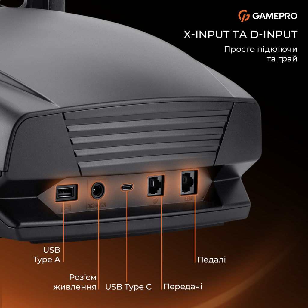 Кермо GamePro RW070PM з педалями та коробкою передач XBOXONE/PS4/PC (RW070PM) - зображення 13