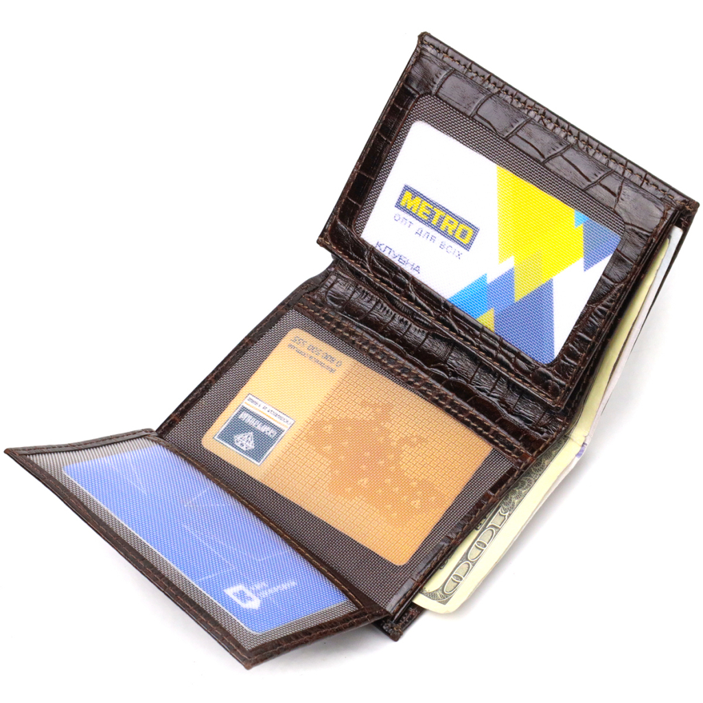 Гаманець Canpellini З натуральної шкіри Коричневий (21871) - зображення 7