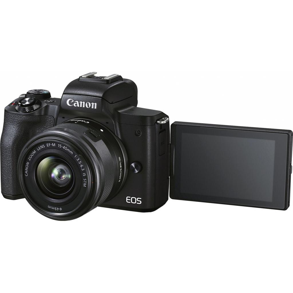 Цифровий фотоапарат Canon EOS M50 Mk2 + 15-45 IS STM + 55-200 IS STM Black (4728C041) - зображення 6