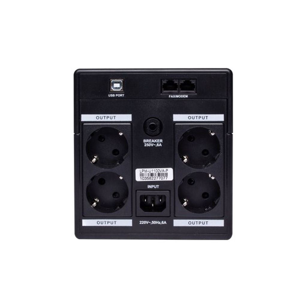 Пристрій безперебійного живлення LogicPower LPM-U1100VA-P (10358) - зображення 3