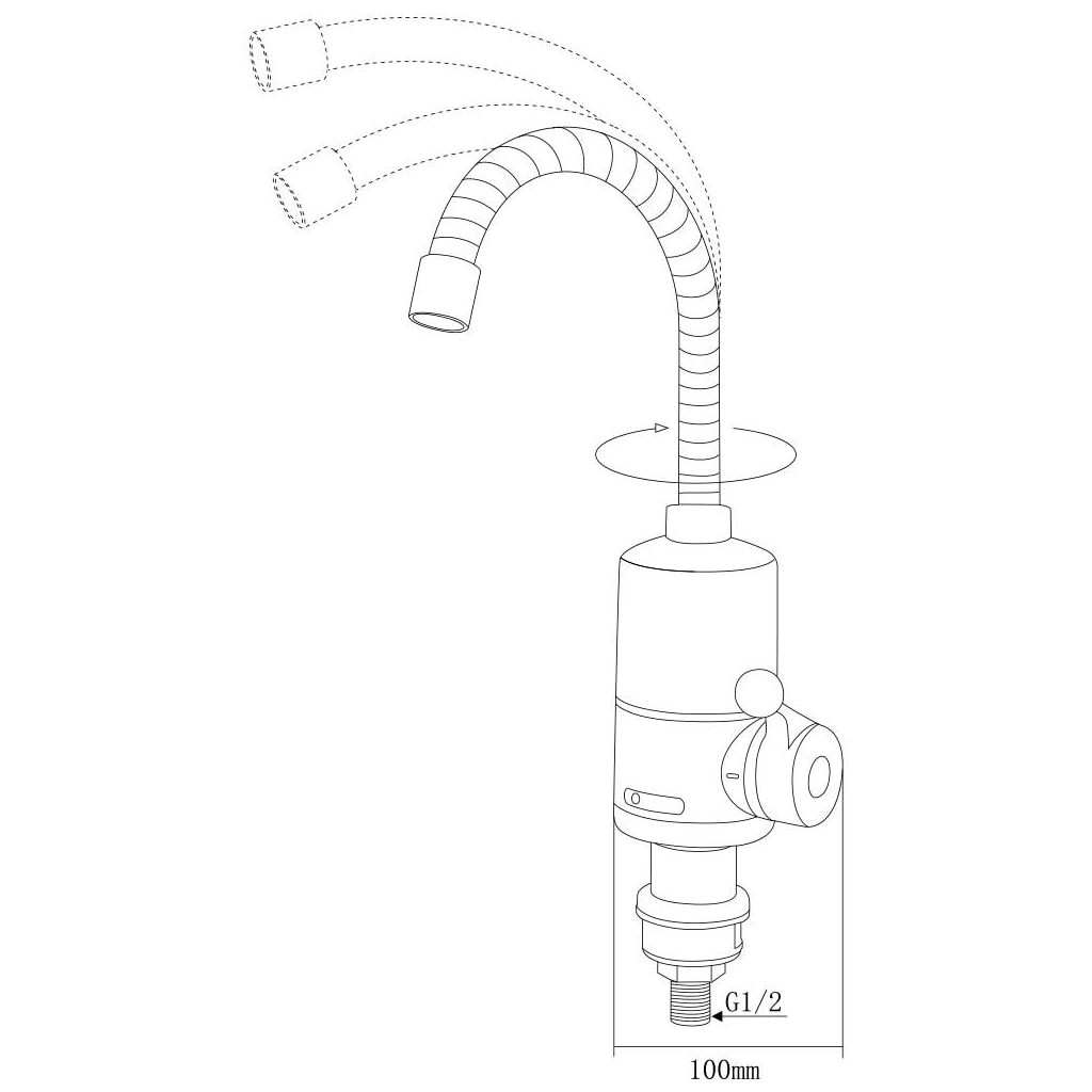 Проточний водонагрівач AQUATICA NZ 3.0кВт 0.4-5бар для кухн (9797143) - зображення 2