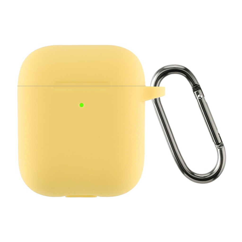 Чохол для навушників Armorstandart Ultrathin Silicone Case With Hook для Apple AirPods 2 Yellow (ARM59696) - зображення 1