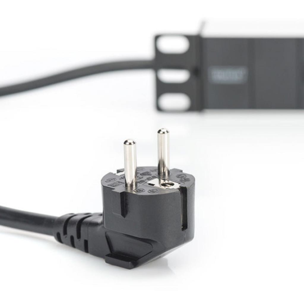 Силовий блок 10" 1U, 16A, 230V 3xSchuko, вилка Schuko Digitus (DN-95411) - зображення 5