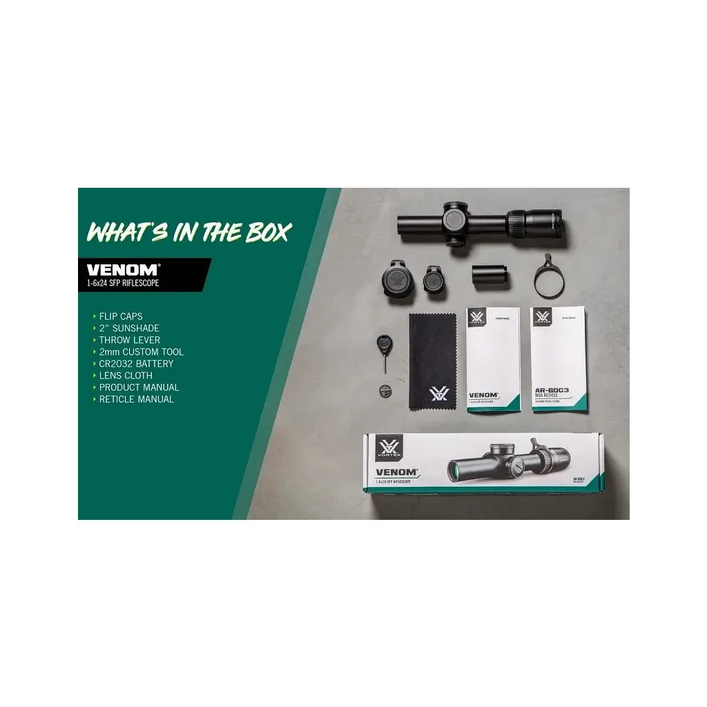 Оптичний приціл Vortex Venom 1-6x24 SFP AR-BDC3 MOA (VEN-1601) (930667) - зображення 9