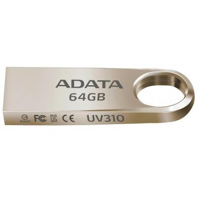 USB флеш накопичувач ADATA 64GB UV310 Golden USB 3.1 (AUV310-64G-RGD) - зображення 1