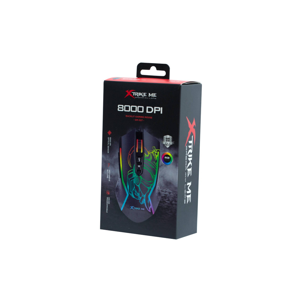 Мишка Xtrike ME GM-327 USB RGB Black (GM-327) - зображення 8