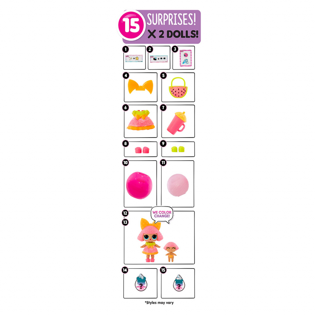 Лялька L.O.L. Surprise! серії Color change Me&My" 2в1 – Крихітка та сестричка (580614) - зображення 7