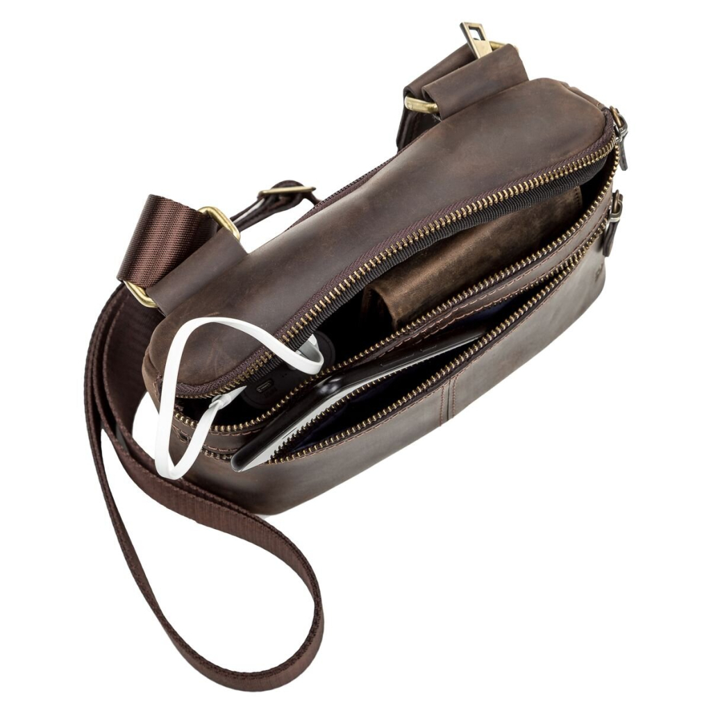 Сумка Shvigel Шкіряна Коричнева (11094) - зображення 6