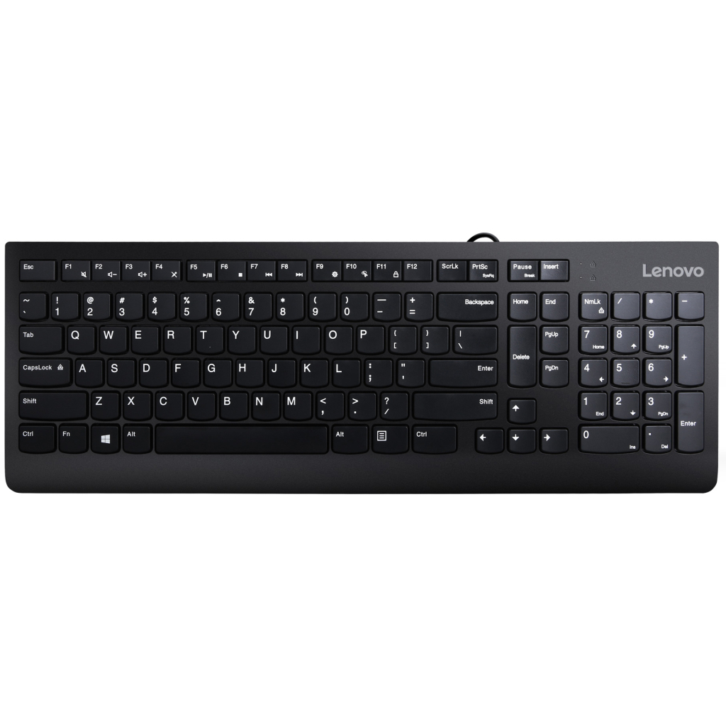 Клавіатура Lenovo 300 USB Ua Black (GY41D64869) - зображення 1