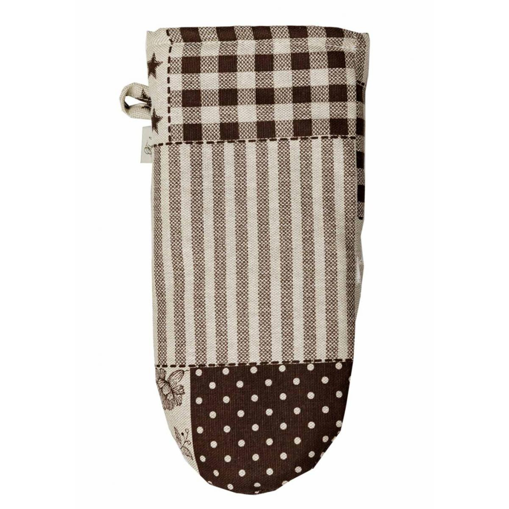 Кухонна прихватка Прованс Рукавичка Печворк коричневий Господиня (031510) - зображення 1