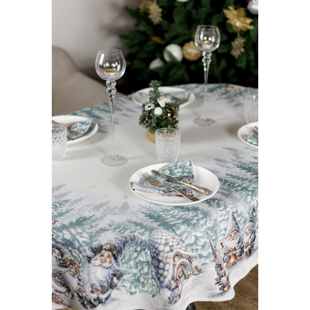 Скатертина Прованс гобеленова Казкові гноми овал 135х240 см (038463) - зображення 3