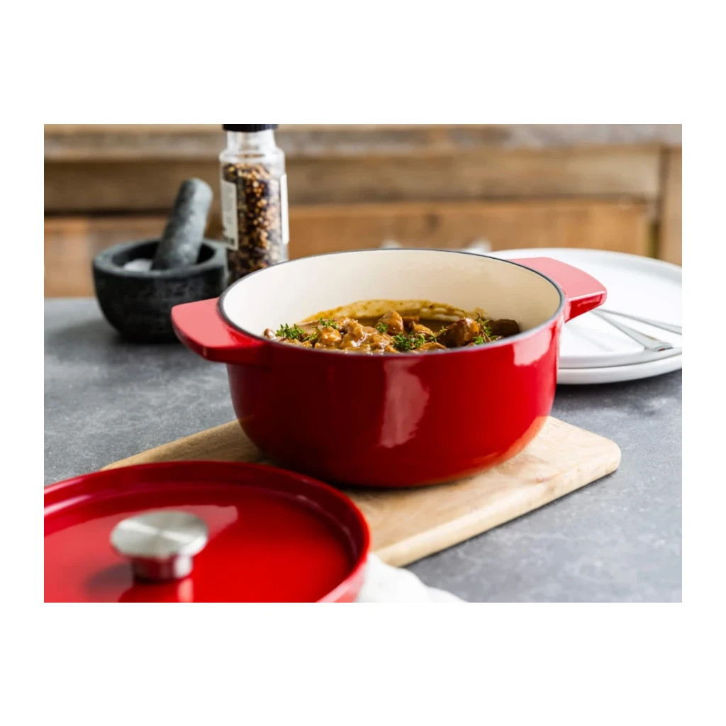 Каструля KitchenAid чавунна з кришкою 3,3 л Червона (CC006057-001) - зображення 8