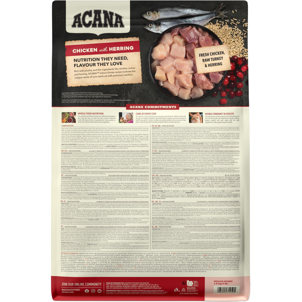 Сухий корм для кішок ACANA Indoor Entree 1.8 кг (0064992714505) - зображення 4