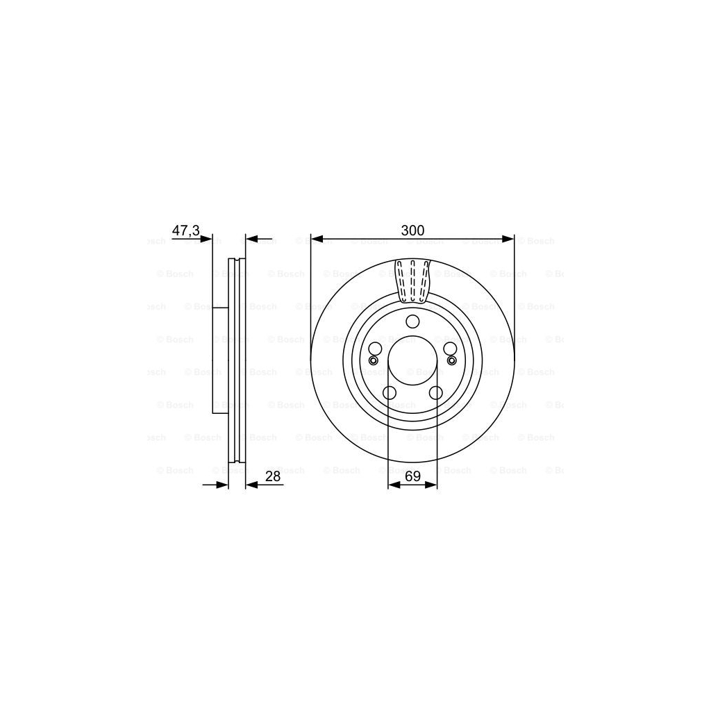 Гальмівний диск Bosch 0 986 479 537 - зображення 5