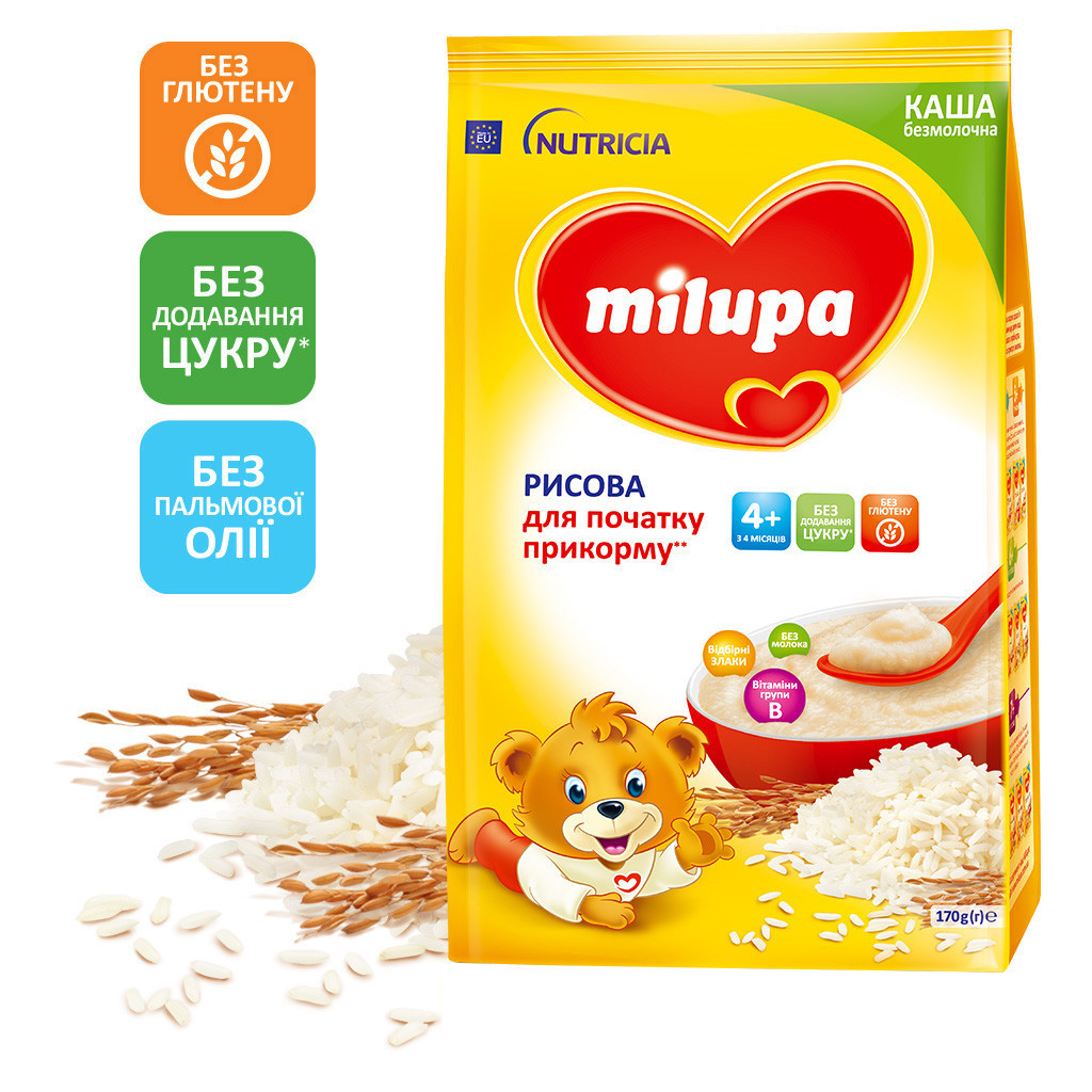 Дитяча каша Milupa Рисова молочна 170 г (5900852930058) - изображение 1