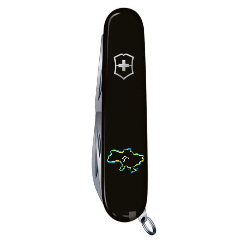 Ніж Victorinox Spartan Ukraine 91 мм Чорний Межі України + Дім (1.3603.3_T1290u) - зображення 4