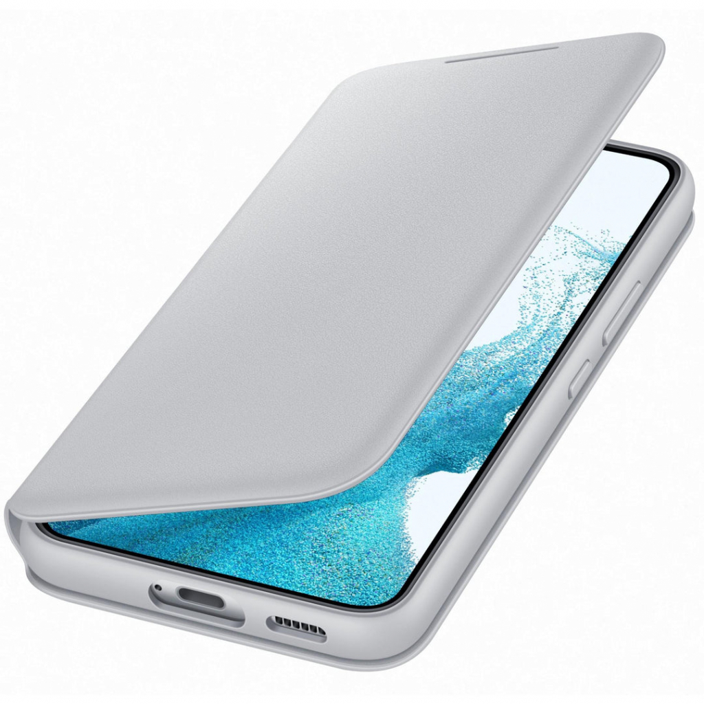 Чохол до мобільного телефона Samsung Smart LED View Cover Galaxy S22 Light Gray (EF-NS901PJEGRU) - зображення 4