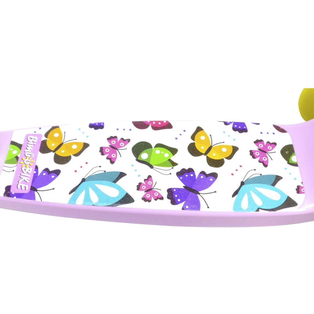 Самокат Bimbo Bike Butterflies 12" з регулюванням висоти Рожево-жовтий (75802-IS) - зображення 3
