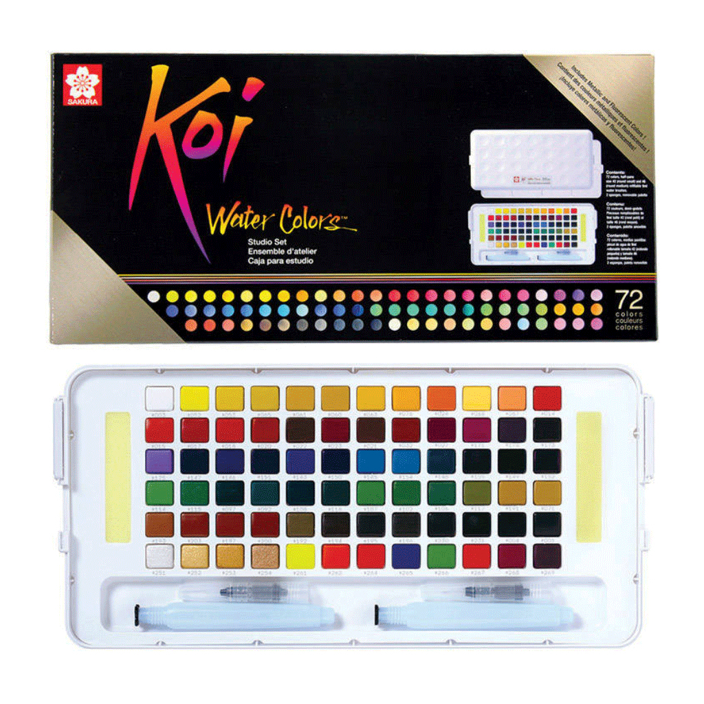 Акварельні фарби Sakura KOI SKETCH BOX, 72шт (084511316614) - зображення 4