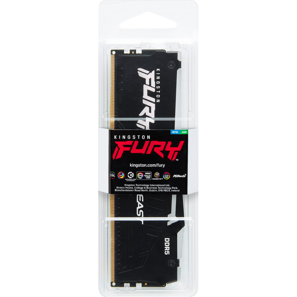 Модуль пам'яті для комп'ютера DDR5 16GB 6000 MHz FURY Beast RGB EXPO Kingston Fury (ex.HyperX) (KF560C30BBEA-16) - зображення 6