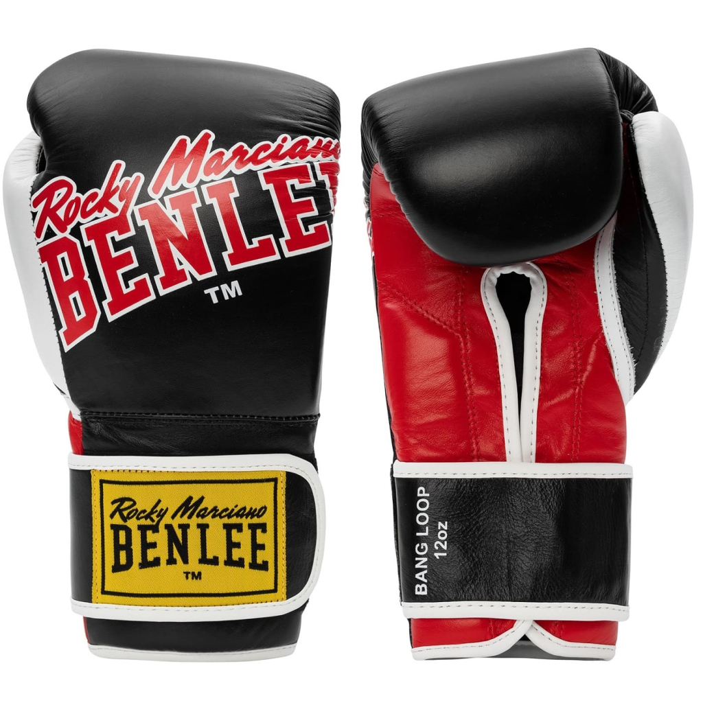 Боксерські рукавички Benlee Bang Loop Шкіра 12oz Чорно-червоні (199351 (Black Red) 12 oz.) - зображення 2