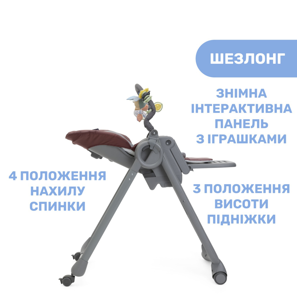 Стілець для годування Chicco Polly Magic Relax New Бузковий (79502.98) - зображення 2