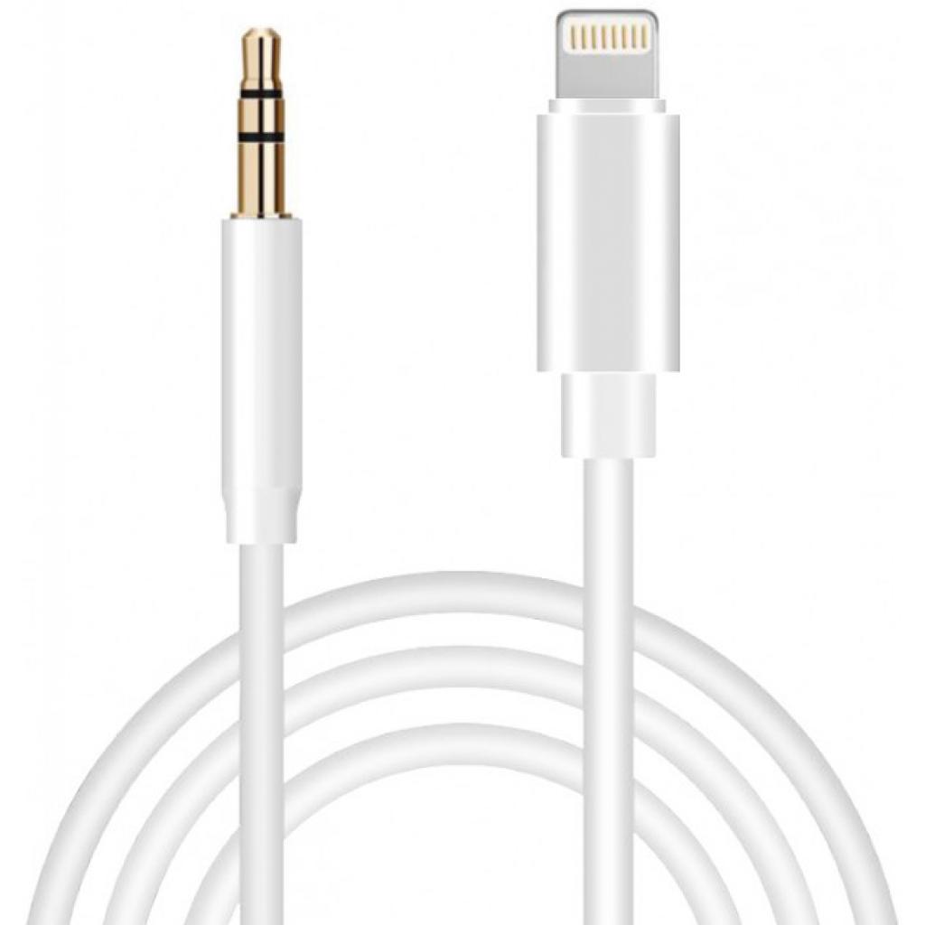 Перехідник Lightning to Jack 3.5 мм white 1.0m XoKo (AUX-001-WH) - зображення 1