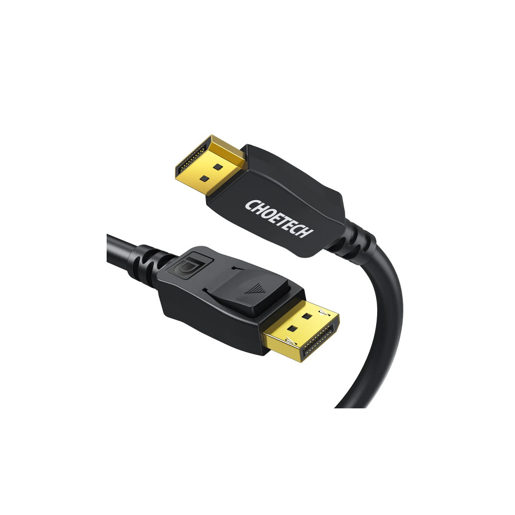 Кабель мультимедійний DisplayPort M to DisplayPort M 2.0m V1.4 8K60Hz Choetech (XDD01-V1-BK) - изображение 3