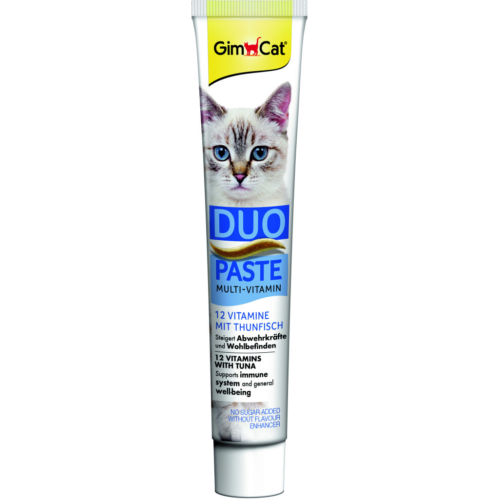 Паста для тварин GimCat DUO PASTE Multi-vitamin 12 vitamins with tuna 12 вітамінів та тунець 50 г (4002064421858) - изображение 3