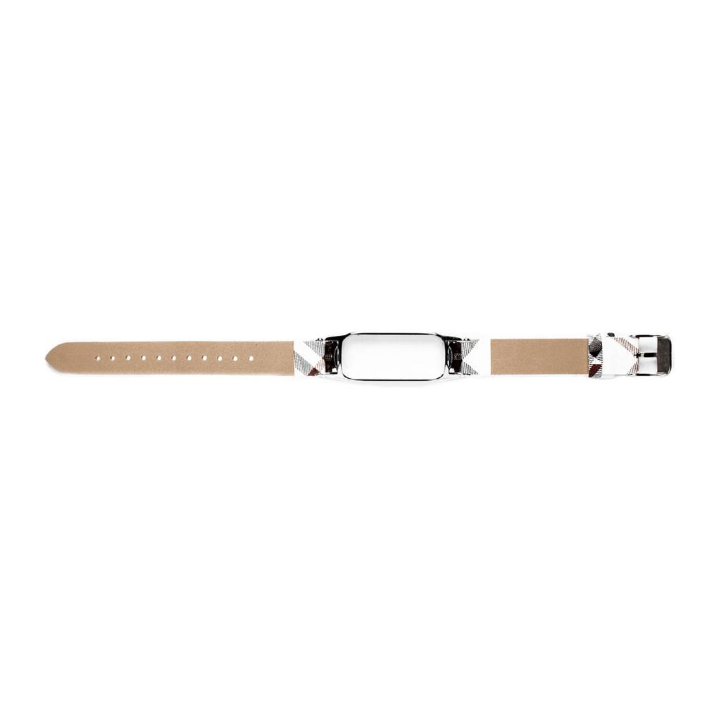 Ремінець до фітнес браслета XoKo Leather для Xiaomi Mi Band 3/4 Design Black-White (XK-XM-LT-DEBKWT) - зображення 2