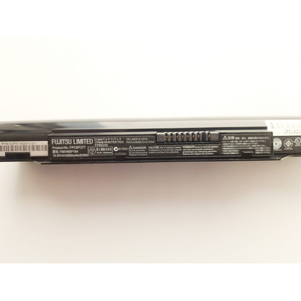 Акумулятор до ноутбука Fujitsu LifeBook A530 FMVNBP194, 63Wh(5800mAh), 6cell, 10.8V, Li-ion (A47697) - зображення 2