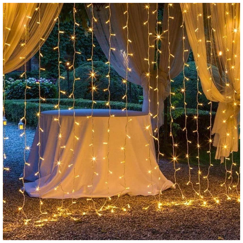 Гірлянда ColorWay Штора завіса 3 x 3 м 300 LED USB теплий колір (CW-GW-300L33U) - зображення 10