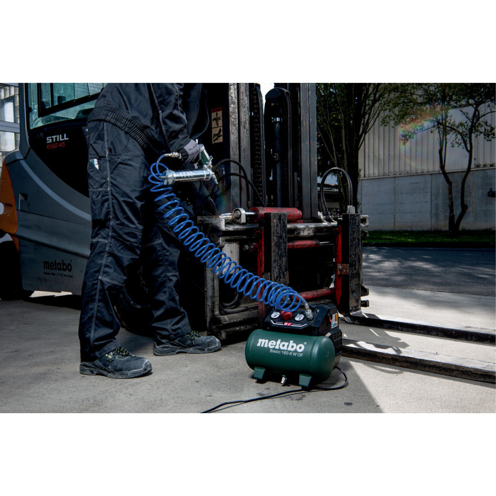 Компресор Metabo BASIC 160-6 W OF безолійний, 900Вт, 6л, 160л/хв, 8бар (601501000) - зображення 6
