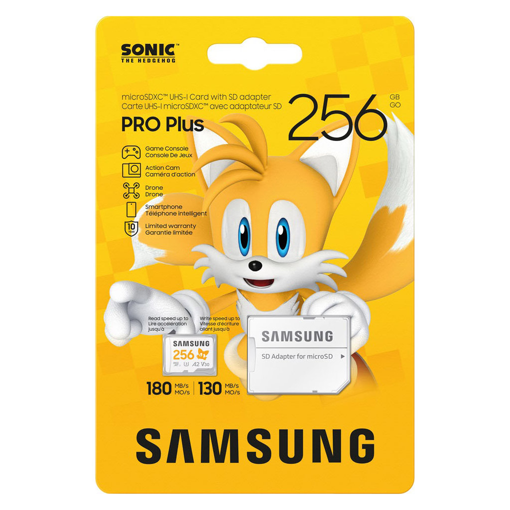 Карта пам'яті Samsung 256GB microSDXC class 10 UHS-I U3 V30 Pro Plus Sonic (MB-MD256SA/LC1) - зображення 3